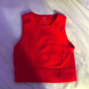 Women’s pink/orange ribbed tank top